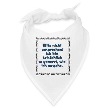 Genervt No. 3 - Bandana - Weiß - Vorne