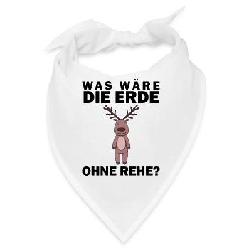 Tierschutz Tierschützer Umweltschutz Reh - Bandana - Weiß - Vorne