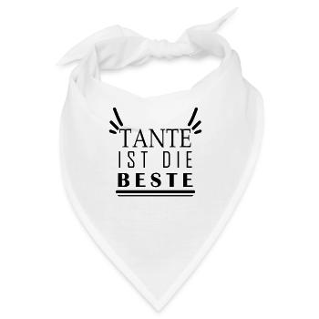 Tante ist die Beste - Bandana - Weiß - Vorne