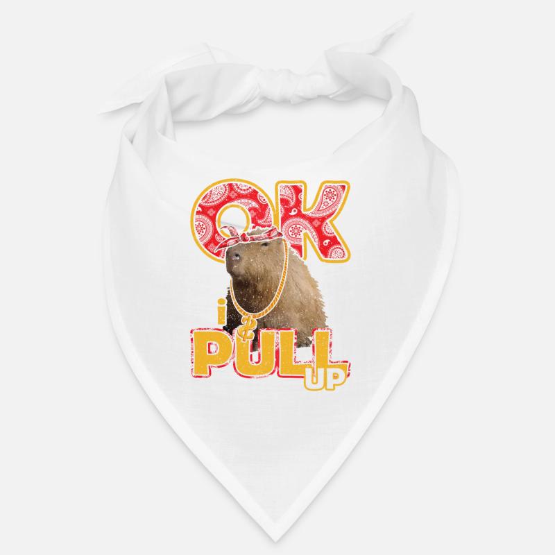 Hip Hop OK I PULL UP capybara Bandana
