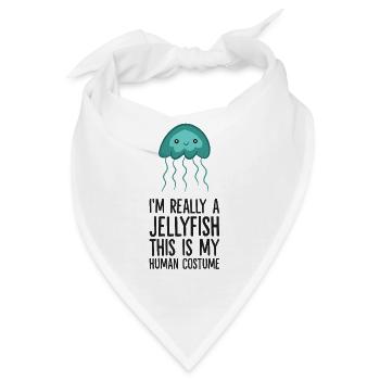 Ich bin wirklich eine Qualle Dies ist mein - Bandana - Weiß - Vorne