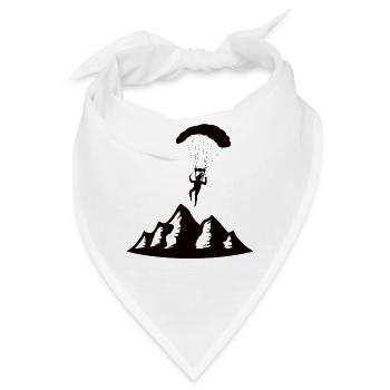 Paragliding Gleitschirmflieger Fallschirm Para - Bandana - Weiß - Vorne