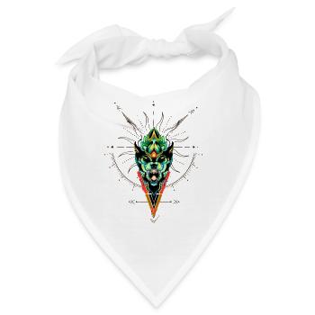 Fantasie Katze - Bandana - Weiß - Vorne