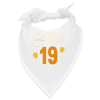 Endlich 19 aber Eltern leben bei mir 19 Geburtstag - Bandana - Weiß - Vorne