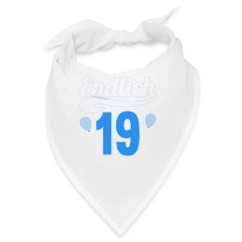 Endlich 19 aber Eltern leben bei mir 19 Geburtstag - Bandana - Weiß - Vorne