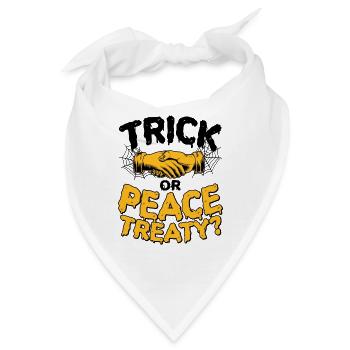 Halloween Trick Friedensvertrag Pazifist Wahl - Bandana - Weiß - Vorne