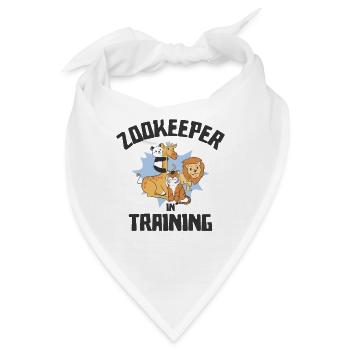 Zoowärterausbildung Zootier Wildtiere Tierpflege - Bandana - Weiß - Vorne