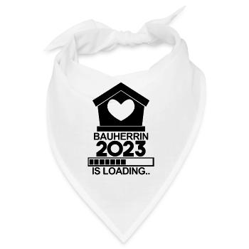 Bauherrin 2023 Hausbau Baustelle Richtfest - Bandana - Weiß - Vorne