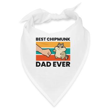 Cute Pet Chipmunk Owner Best Chipmunk Dad Ever - Bandana - Weiß - Vorne