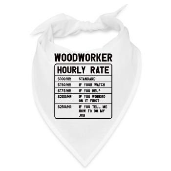 Holz Kettensäge Holzfäller Holzarbeiter Klettern - Bandana - Weiß - Vorne