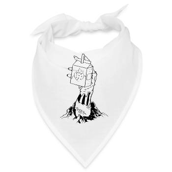 Zombiecore Ästhetische Erdbeermilch Zombie - Bandana - Weiß - Vorne