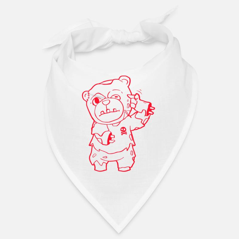 Zombiecore Aesthetic Zombie Bear Pastel Goth Bandana