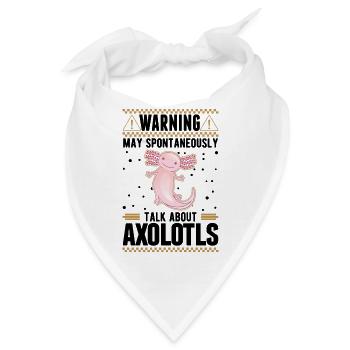 Axolotl Geschenk Schwanzlurch - Bandana - Weiß - Vorne