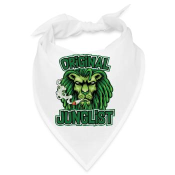 Original Junglist Lion - Drum n Bass DNB - Bandana - Weiß - Vorne