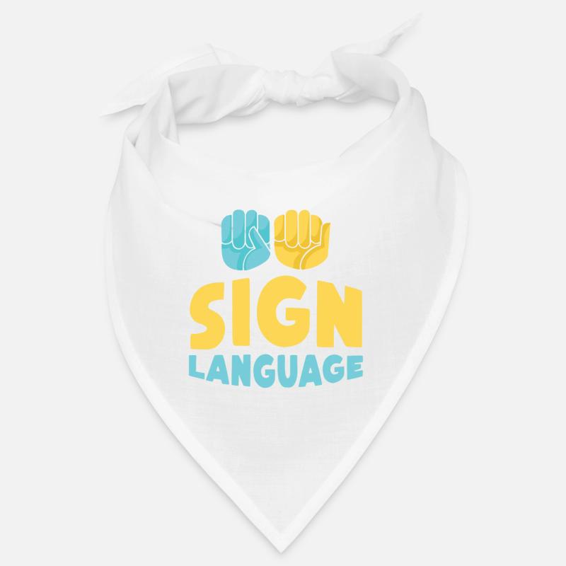 Ich Unterrichte Gebärdensprache Gebärden Awareness Bandana