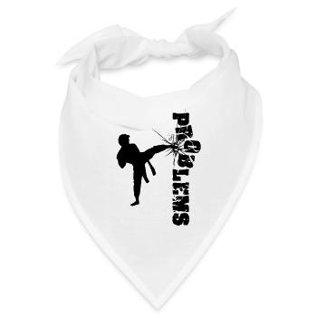 Problem Karate Kampfsportarten Kämpfen - Bandana - Weiß - Vorne