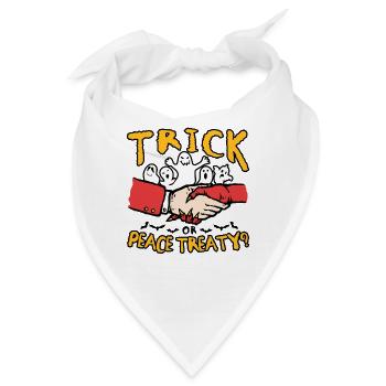 Halloween Trick Friedensvertrag Pazifist Wahl - Bandana - Weiß - Vorne