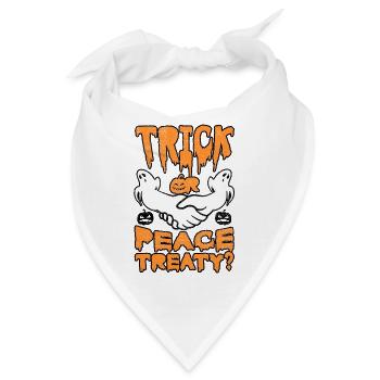 Halloween Trick Friedensvertrag Pazifist Wahl - Bandana - Weiß - Vorne