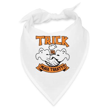Halloween Trick Friedensvertrag Pazifist Wahl - Bandana - Weiß - Vorne