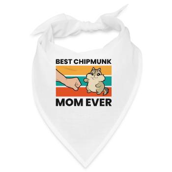 Cute Pet Chipmunk Owner Best Chipmunk Mom Ever - Bandana - Weiß - Vorne