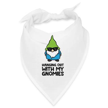 Abhängen mit meinen Gnomies Lustiger Gnom - Bandana - Weiß - Vorne