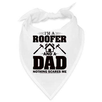 Papa Dachdecker Vater Dachdecken Handwerk dach - Bandana - Weiß - Vorne