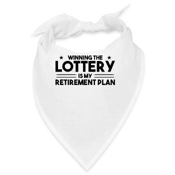 Lotto Rente Rentenplan Glückszahl Ruhestand - Bandana - Weiß - Vorne