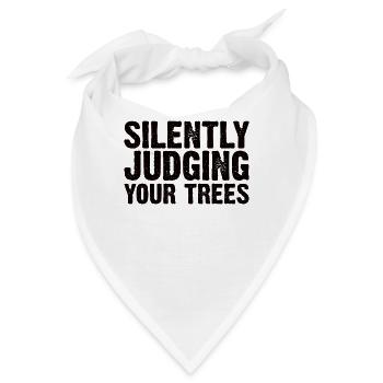 Holz Kettensäge Holzfäller Holzarbeiter Klettern - Bandana - Weiß - Vorne