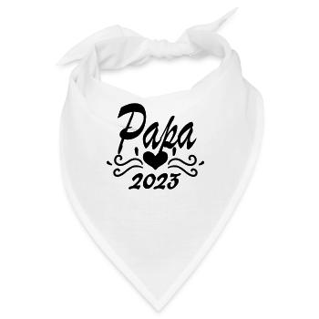 Papa 2023 - Papa werden - Bandana - Weiß - Vorne