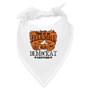 Halloween Demokraten Kostüm Kürbis Party - Bandana - Weiß - Vorne