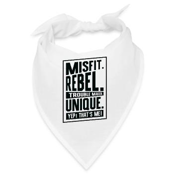 Positivität Außenseiter Dichter Poesie - Bandana - Weiß - Vorne