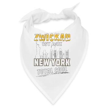 ZWICKAU IST WIE NEW YORK - Bandana - Weiß - Vorne