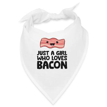 Frühstück mit Speck Nur ein Mädchen, das Speck - Bandana - Weiß - Vorne