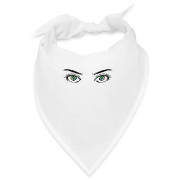 Augen mit Südafrika Flagge Kontinent Afrika - Bandana - Weiß - Vorne