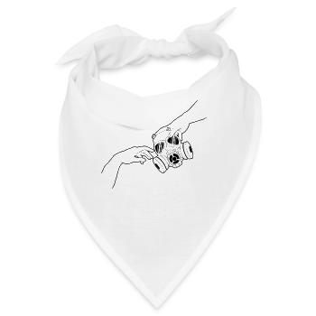 Zombiecore Ästhetische Schaffung von Adam Maske - Bandana - Weiß - Vorne