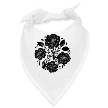 Barocke Ästhetik Rosen-Kunstwerk-Ästhetik - Bandana - Weiß - Vorne