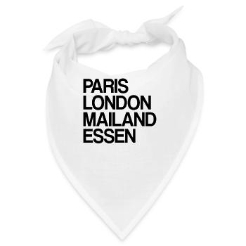 Essen Paris London Mailand Heimat Liebe Essener - Bandana - Weiß - Vorne