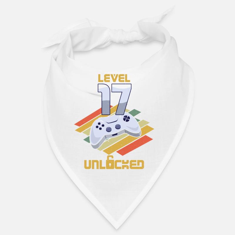 Retro Video Game Lover Age 17 Level Unlocked Bandana