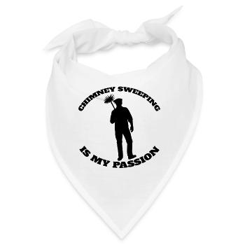Essenkehrer Schornsteinfeger Geschenk Kaminkehrer - Bandana - Weiß - Vorne
