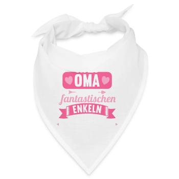 Stolze Oma von fantastischen Enkeln lustiges Oma - Bandana - Weiß - Vorne