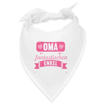 Stolze Oma von einem fantastischen Enkel Oma - Bandana - Weiß - Vorne