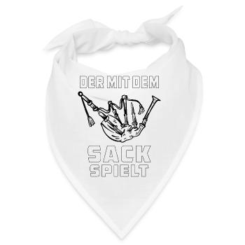DUDELSACK DER MIT DEM SACK SPIELT - Bandana - Weiß - Vorne