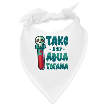 Aqua Tofana Schädel-Giftflasche - Bandana - Weiß - Vorne