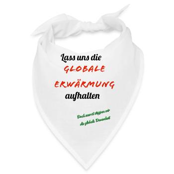 Globale Erwärmung mit Humor - Bandana - Weiß - Vorne