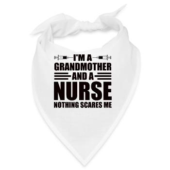 Stolze Oma und Krankenschwester - Bandana - Weiß - Vorne