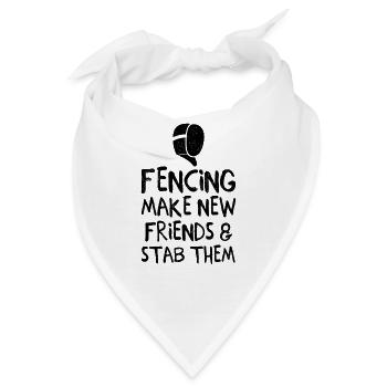 Fechten finden Sie neue Freunde und stechen Sie sie im Degenkampf ab - Bandana - Weiß - Vorne