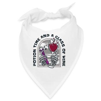 Aqua Tofana Weintrinken Mordgeheimnis - Bandana - Weiß - Vorne