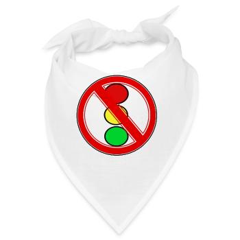 Ampel Verbotsschild - Bandana - Weiß - Vorne
