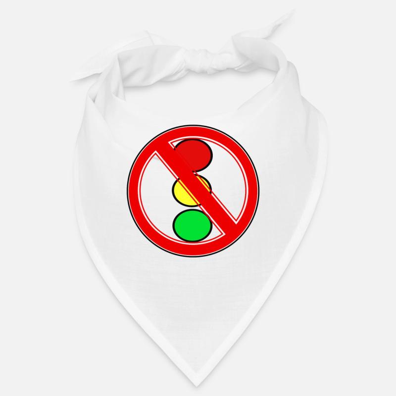 Panneau d’interdiction des feux de circulation Bandana