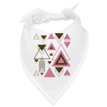 Dreiecke Geometrie Minimalistisches Roségold - Bandana - Weiß - Vorne